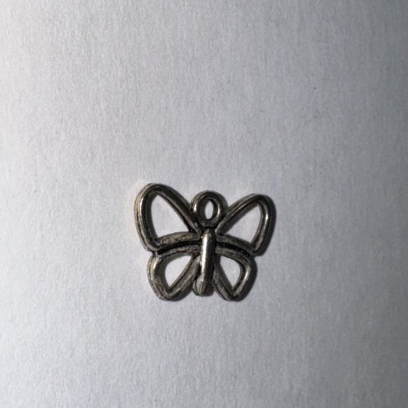 Sterling Silver Small Open Wing Butterfly Pendant - Picture 11 of 16